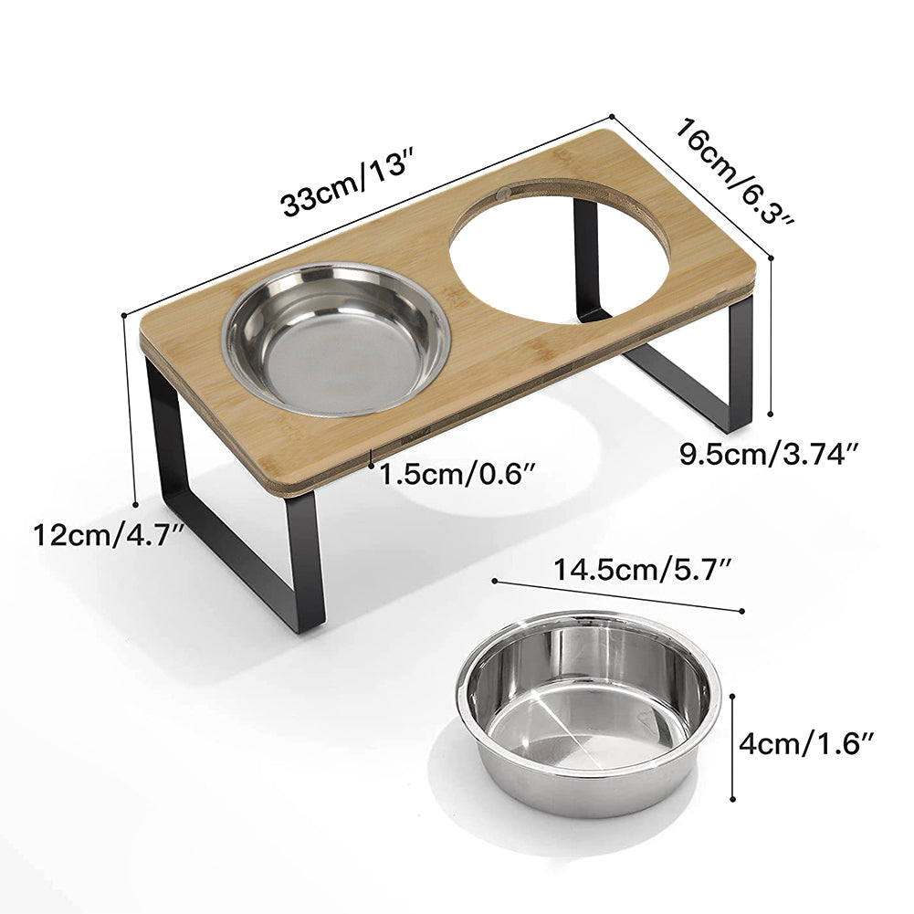 Elevated Dual-Bowl Pet Feeder – Stylish & Comfortable Feeding Stand for Cats and Dogs