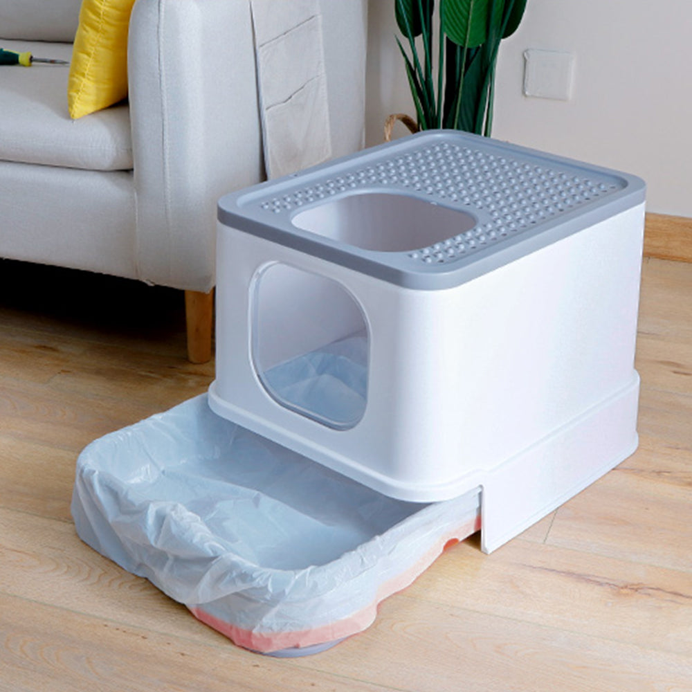 Drawstring Cat Litter Box Liners – Leak-Proof, Disposable & Easy to Use, 12 Count Roll