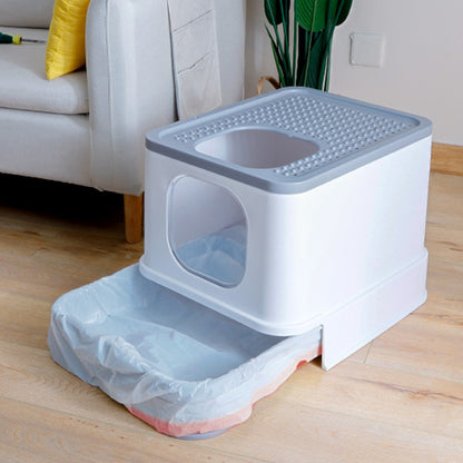 Drawstring Cat Litter Box Liners – Leak-Proof, Disposable & Easy to Use, 12 Count Roll