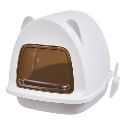 Detachable Cat Litter Box with Cat Ear Design – Privacy, Odor Control, and Easy-Clean Solution