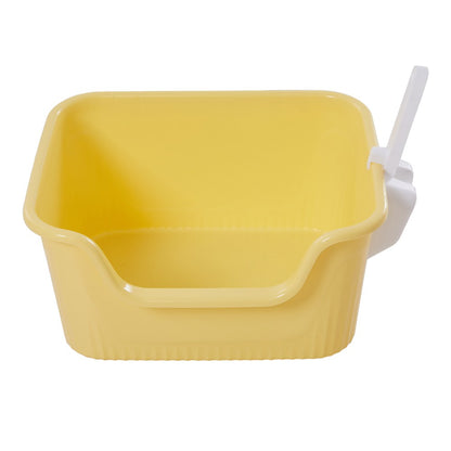 Open Top Cat Litter Box with Scoop – Easy Entry & Spill-Proof Design