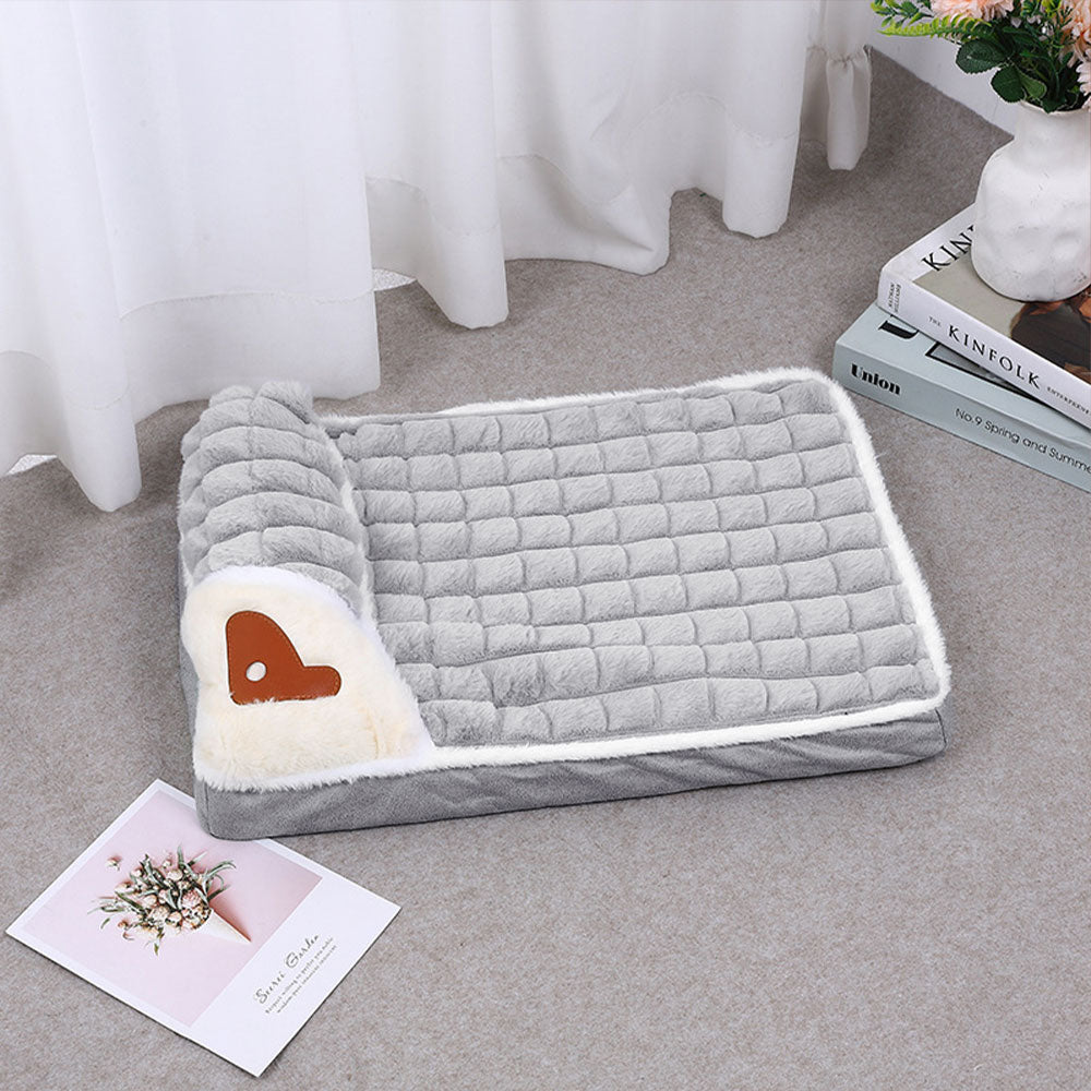 Washable Pet Bed – Soft Faux Fur Mattress Cushion for Puppy & Cat