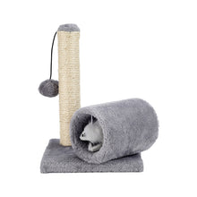 3-in-1 Cat Scratching Post with Plush Tunnel & Hanging Ball Toys – Compact Activity Center for Kittens