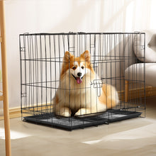 Foldable Wire Pet Crate with Dual Doors and Removable Tray – Secure & Easy-Clean Kennel for Small Pets