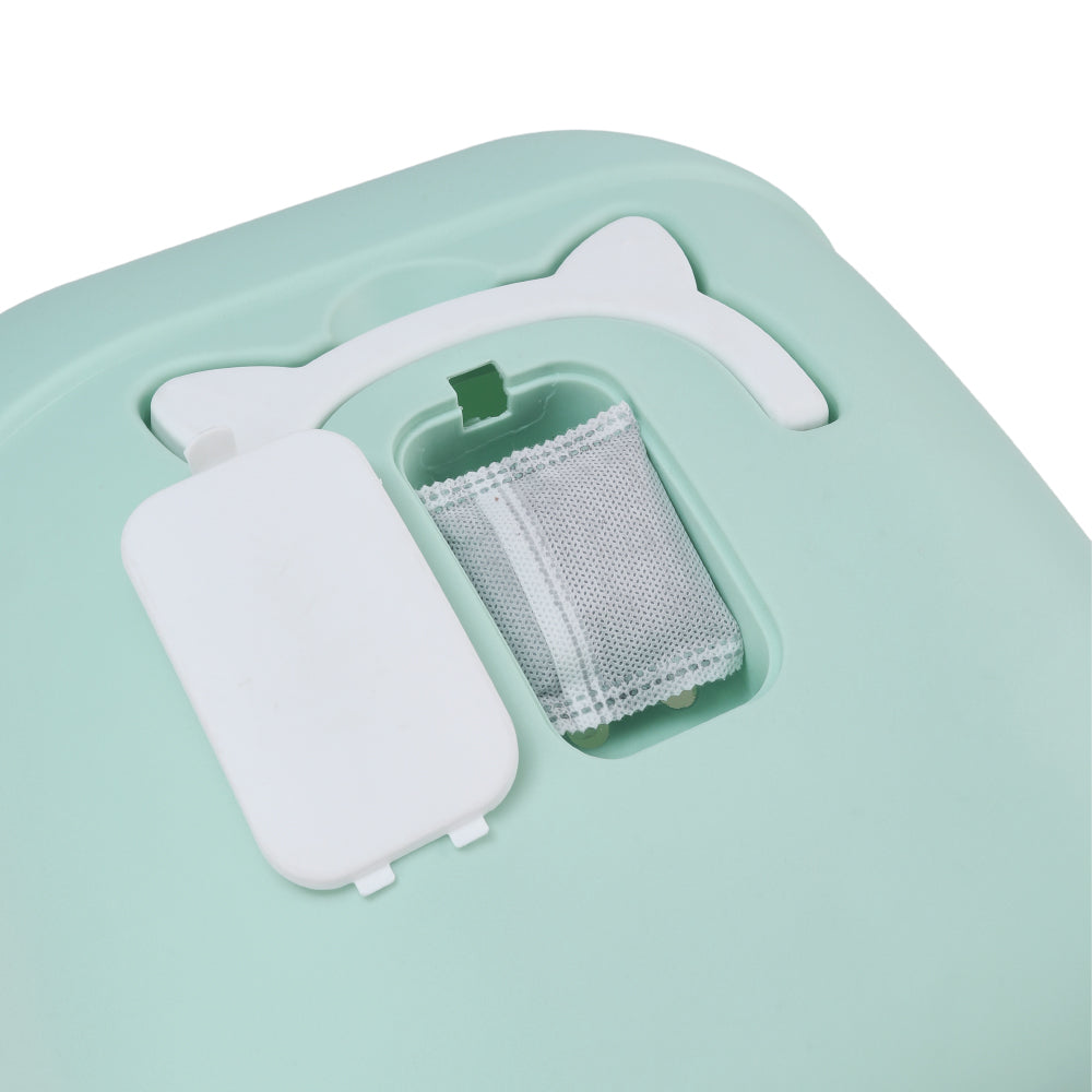 Durable Flip-Top Cat Litter Box with Odour Control & Scoop