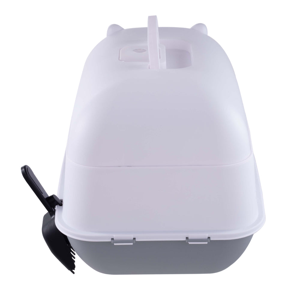 Large Enclosed Cat Litter Box with UV Disinfection Light – Odor Control and Easy-Clean Design