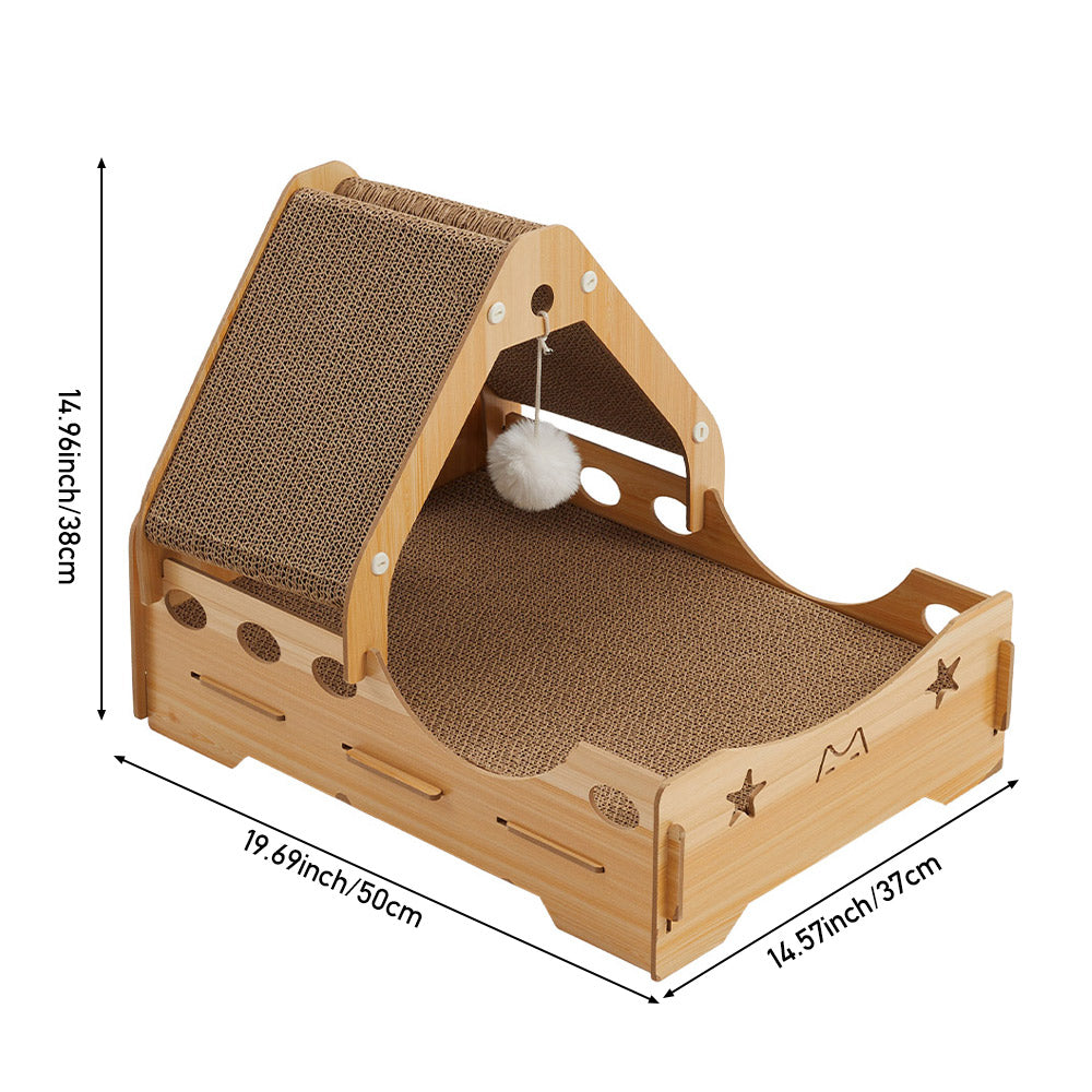 Multi-Functional Cat Scratching Board with Hanging Toy Ball – Durable, Interactive Resting House for Cats