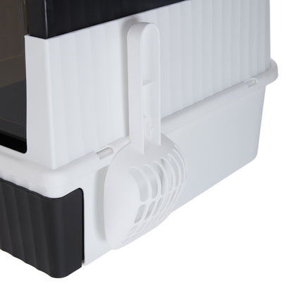 Large Enclosed Cat Litter Box – Foldable Design with UVC Sterilization and Odour Control