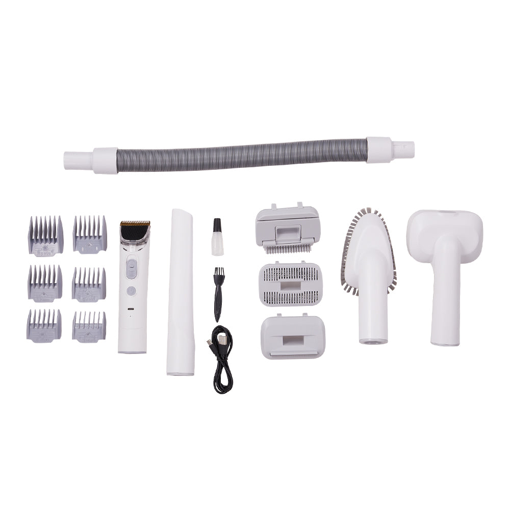 300W Multifunctional Pet Grooming Vacuum Cleaner with Clippers and Attachments