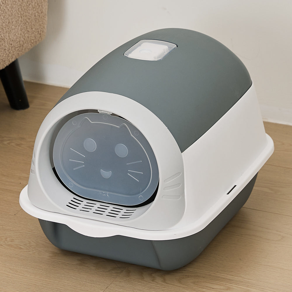 Detachable Cat Litter Box with UV Sterilizer Lamp – Odour Control & Easy Cleaning Design