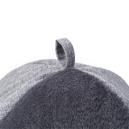 Plush Triangular Pet House – Cozy Enclosed Bed for Cats and Small Dogs