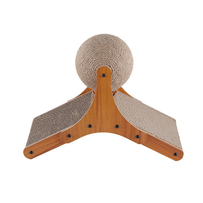 Cat Scratching Board with Interactive Sisal Ball – Durable Freestanding Cat Toy for Healthy Claws and Playtime Fun