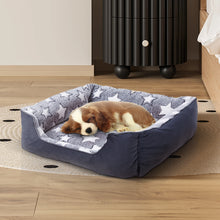 Soft Plush Non-Slip Washable Pet Sleeping Bed with Raised Sides