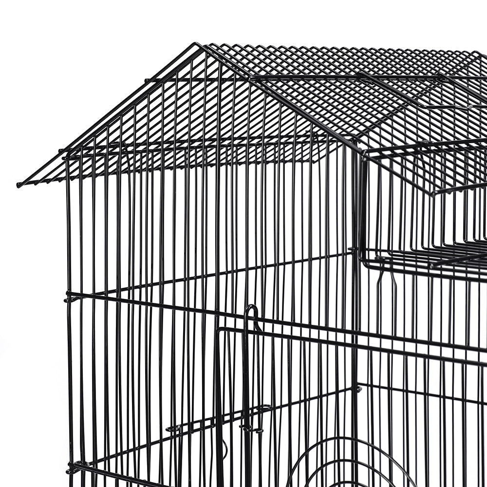 Large Metal Bird Cage with Swing, Perches, and Feeding Stations – Ideal for Small to Medium Pet Birds