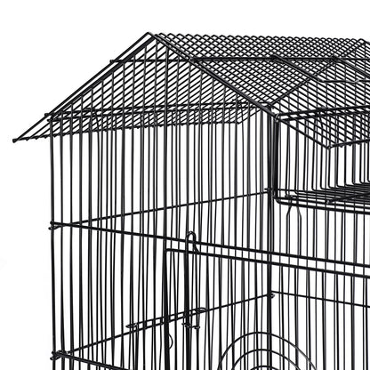 Large Metal Bird Cage with Swing, Perches, and Feeding Stations – Ideal for Small to Medium Pet Birds