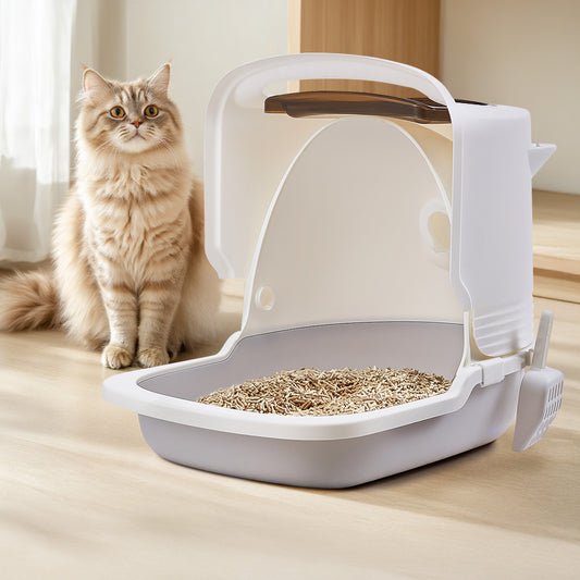 Detachable Cat Litter Box – Dome Design & Odour Control, Dual-Entry, Easy Clean