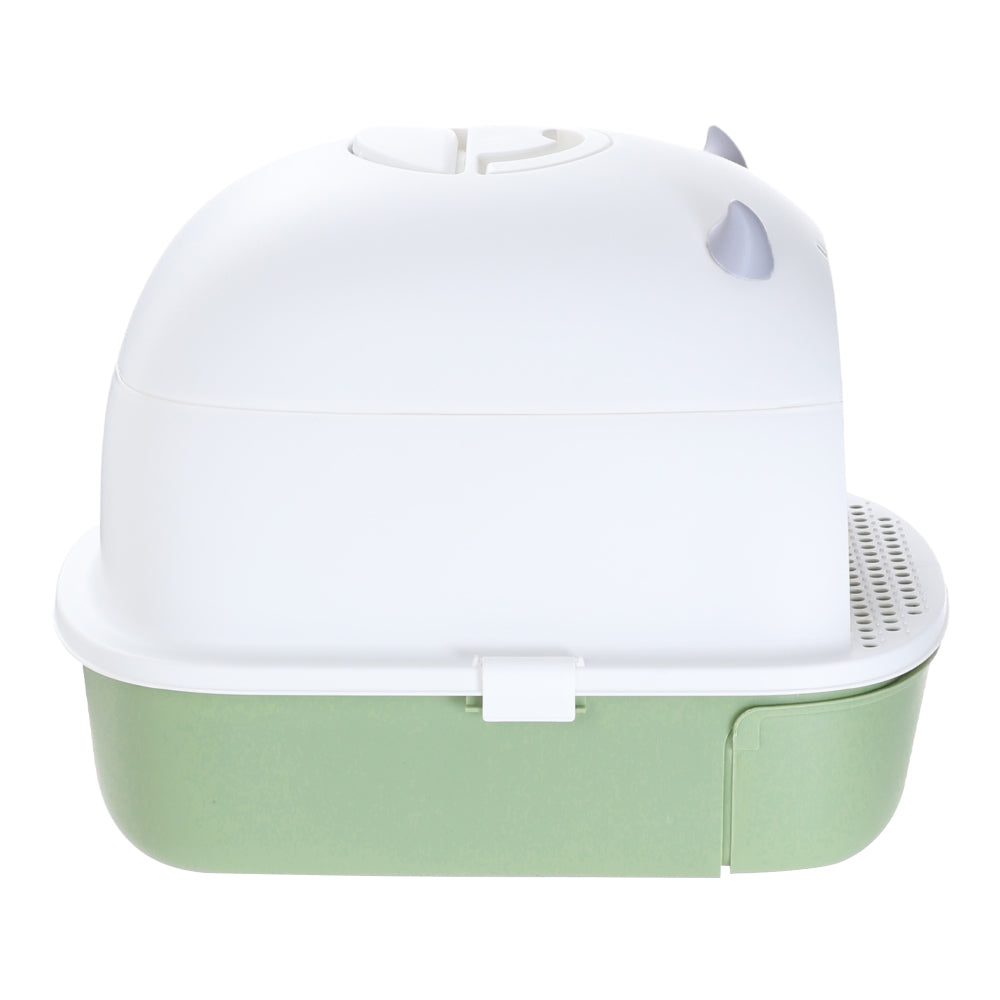 Fully Enclosed Cat Litter Box with Pull-Out Drawer and Deodorizer – Space-Saving, Odour-Reducing Design