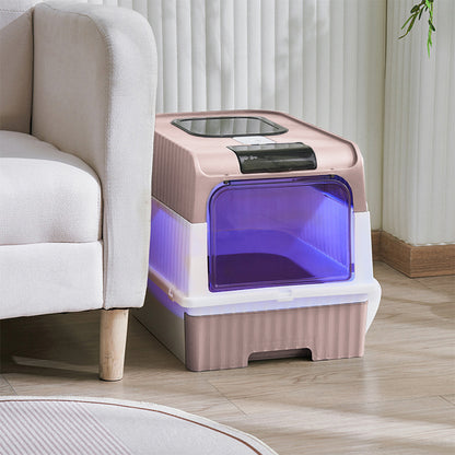 Fully Enclosed Cat Litter Box with UV Sterilization and Odour Control