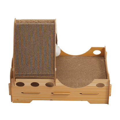 Multi-Functional Cat Scratching Board with Hanging Toy Ball – Durable, Interactive Resting House for Cats