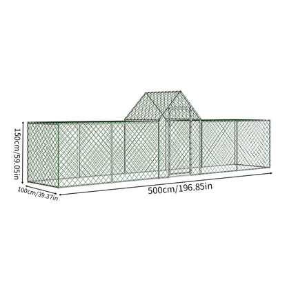 Metal Chicken Coop Run with PE Tarpaulin – Secure, Spacious Outdoor Enclosure for Poultry and Rabbits