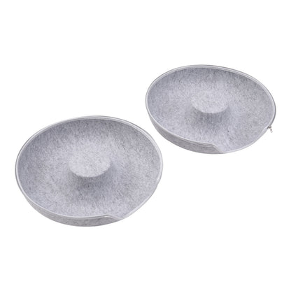 3-in-1 Round Felt Cat Tunnel Bed – Cozy Play Tunnel & Cave for Small Pets