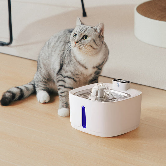 Ultra-Quiet Pet Water Fountain - Three Flow Modes with Large 3.2L Capacity