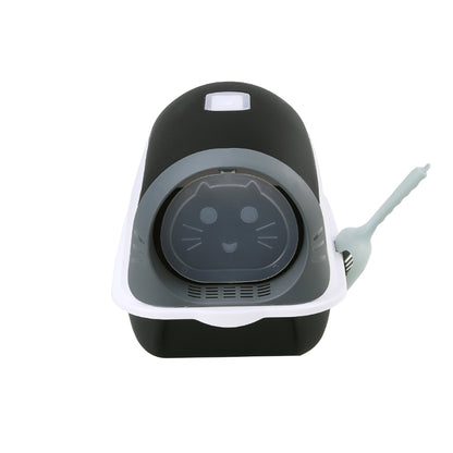 Detachable Cat Litter Box with Built-in UV Sterilizer Lamp and Two-Way Access