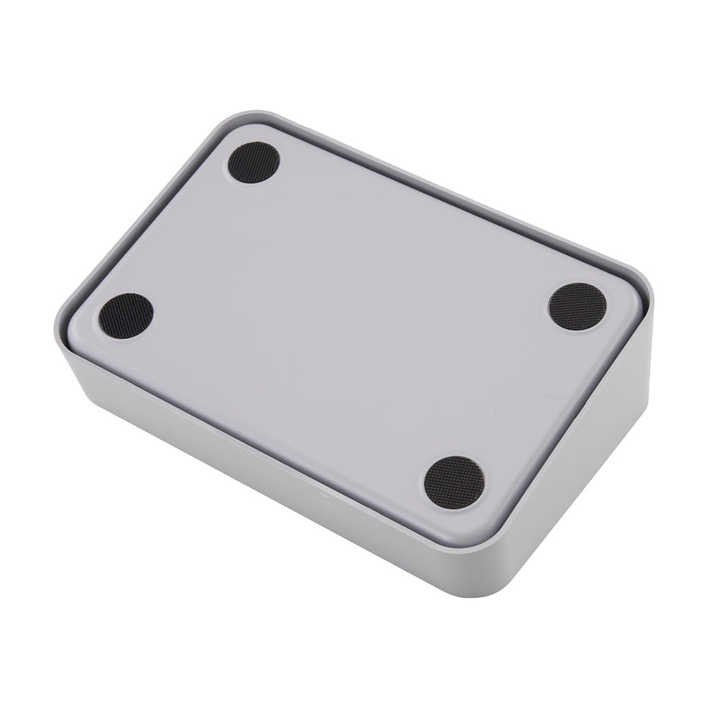 Large Stainless Steel Cat Litter Box with Removable Filter and Anti-Slip Base