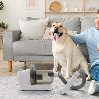 300W Multifunctional Pet Grooming Vacuum Cleaner with Clippers and Attachments