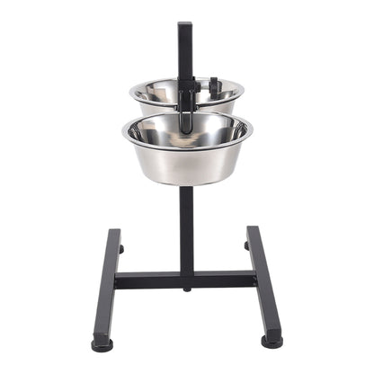 Adjustable Double-Bowl Pet Feeder – Elevated Stand for Cats & Dogs, Anti-Slip & Hygienic Design