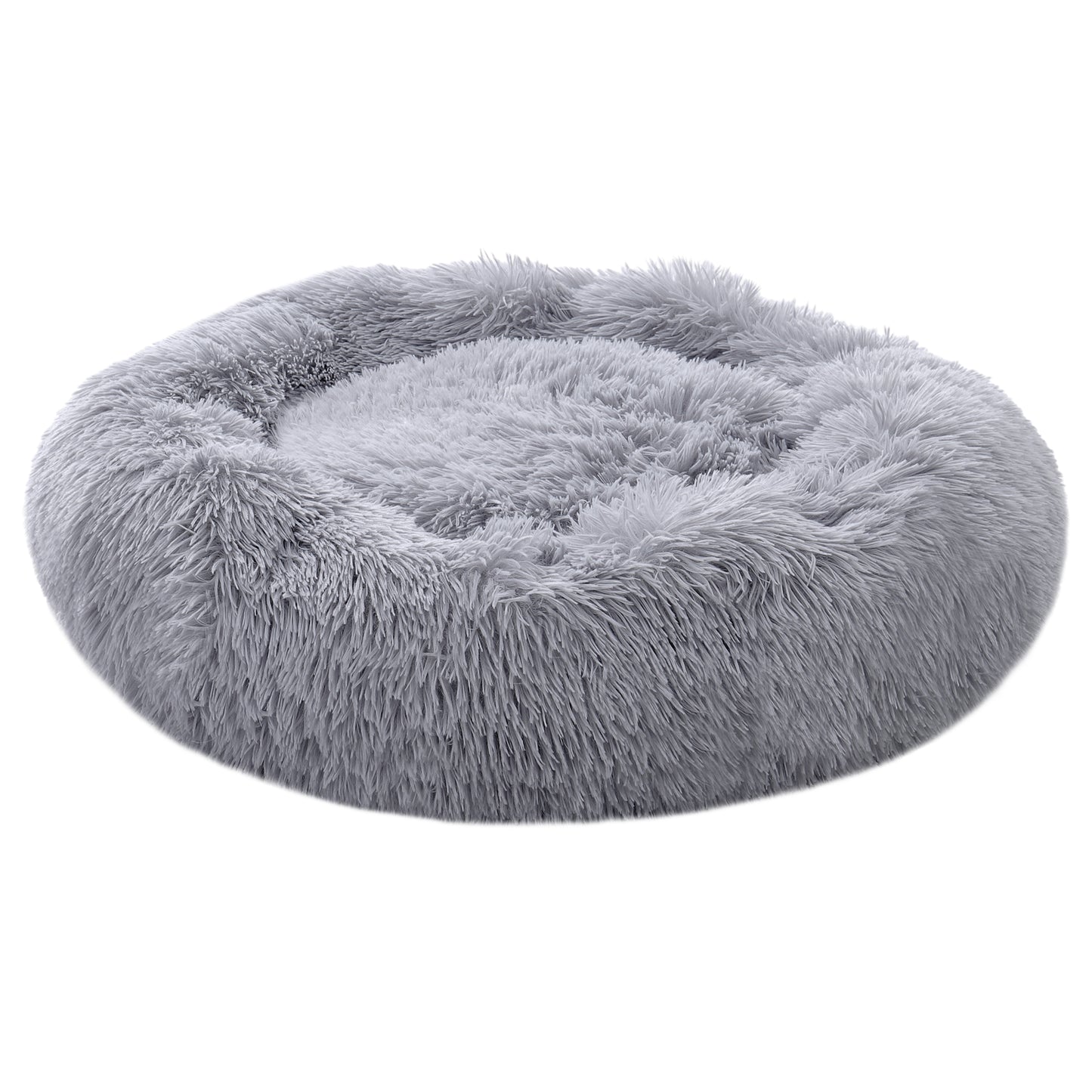 Calming Donut Plush Pet Bed – Soft, Round Cuddler with Raised Rim and Anti-Slip Bottom