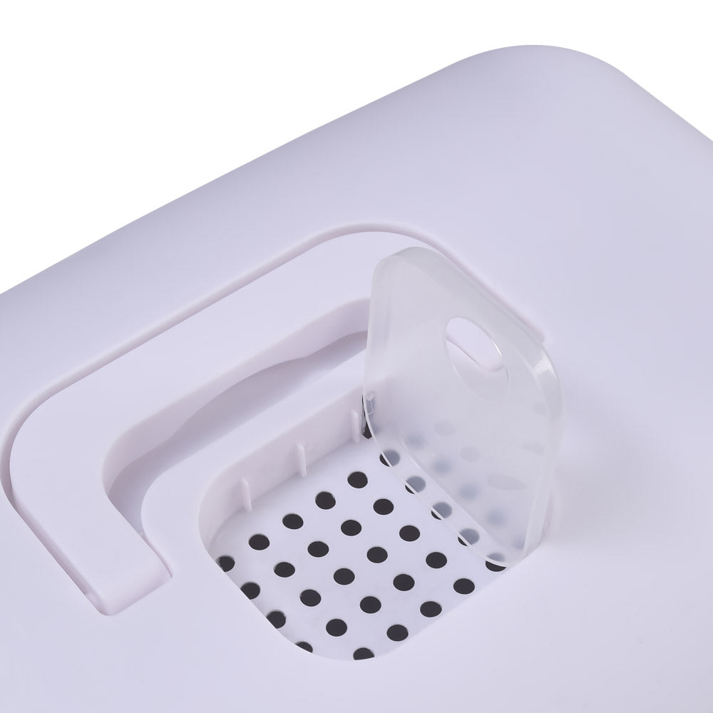 Detachable Cat Litter Box with Deodorising Compartment – Grey & White, Easy-to-Clean Design