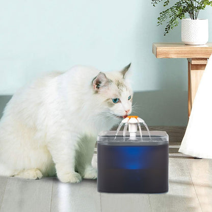 2L Pet Water Fountain with LED Lights – Quiet & Stylish Hydration Solution for Pets
