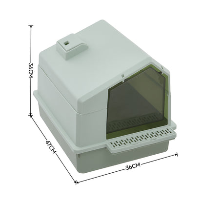 Foldable Enclosed Cat Litter Box with Air Filter – Privacy & Easy Clean Design for Cats