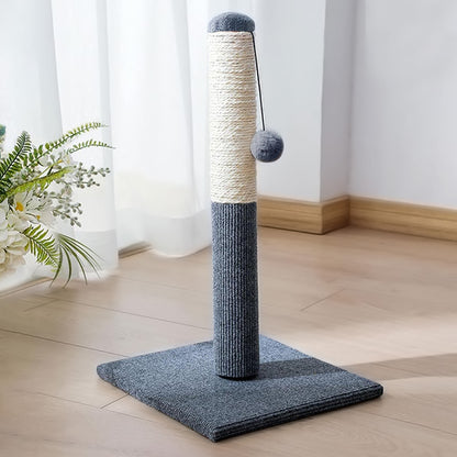 Natural Sisal Cat Scratching Post with Hanging Ball – Stable Base & Fun Design for Indoor Cats
