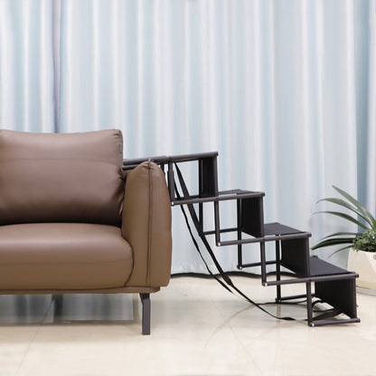 Lightweight Folding Pet Stairs - Adjustable Telescopic Ladder for Cats & Dogs