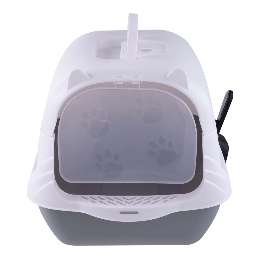 Large Enclosed Cat Litter Box with UV Disinfection Light – Odor Control and Easy-Clean Design
