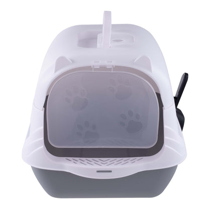 Large Enclosed Cat Litter Box with UV Disinfection Light – Odor Control and Easy-Clean Design