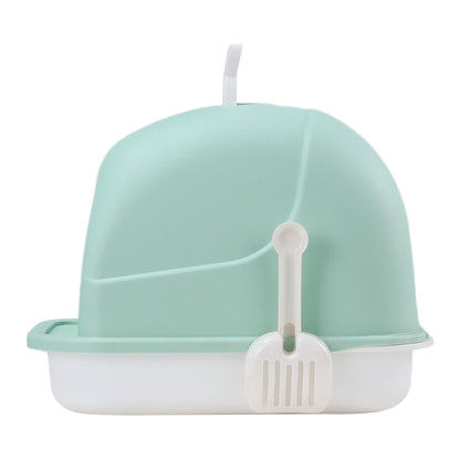 Durable Flip-Top Cat Litter Box with Odour Control & Scoop