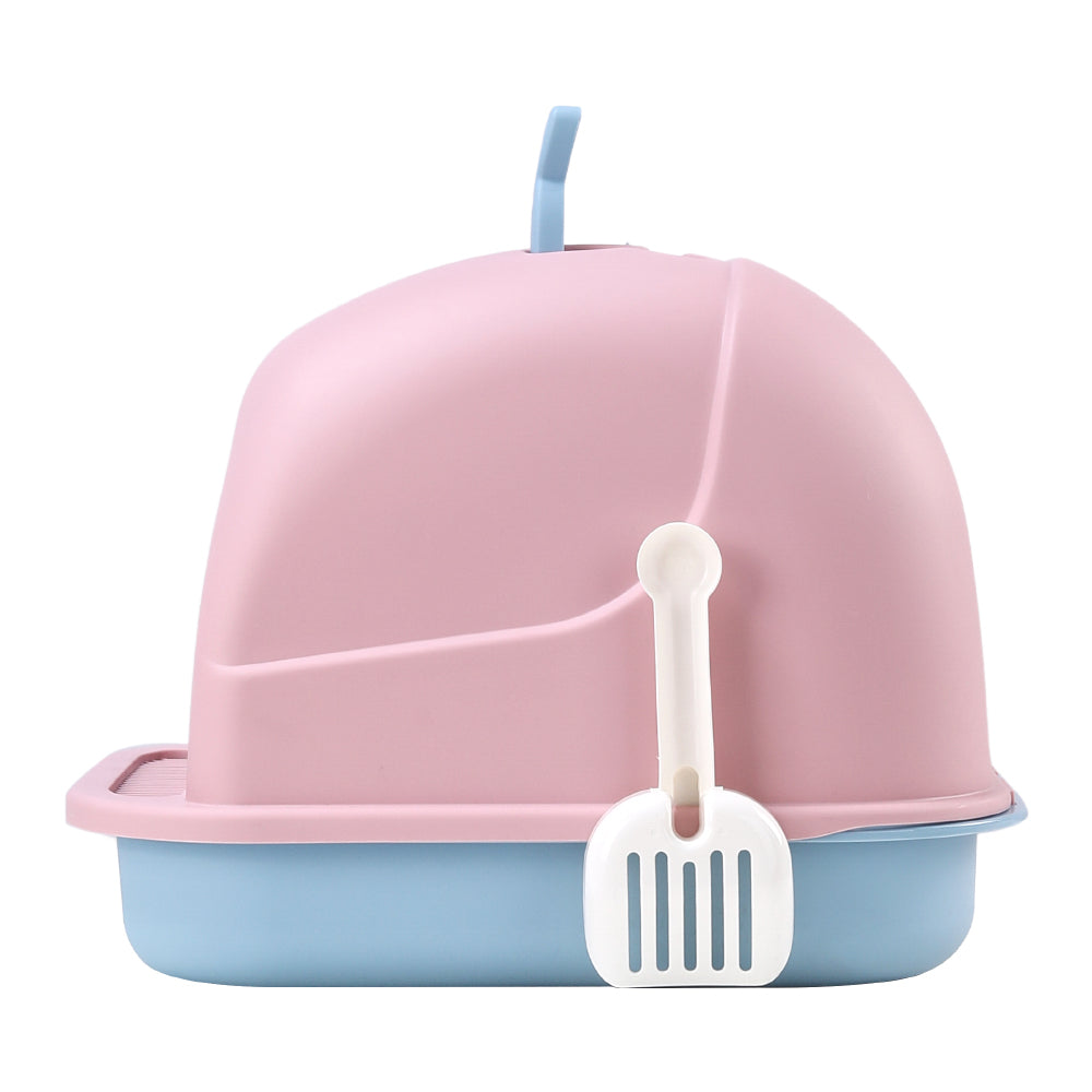 Durable Flip-Top Cat Litter Box with Odour Control & Scoop