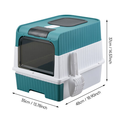 Enclosed Cat Litter Box with UV Sterilization – Hygienic & Odour-Controlled Design