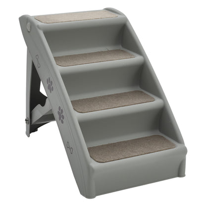 4-Step Plastic Foldable Pet Stair – Durable & Non-Slip Indoor Climbing Ladder for Pets
