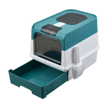 Enclosed Cat Litter Box with UV Sterilization – Hygienic & Odour-Controlled Design