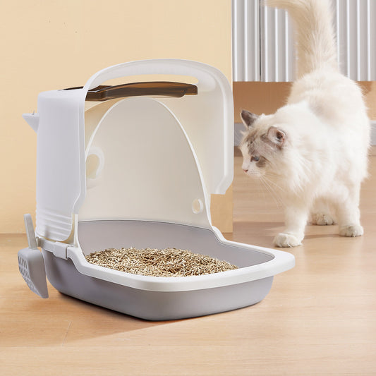 Detachable Cat Litter Box – Dome Design & Odour Control, Dual-Entry, Easy Clean
