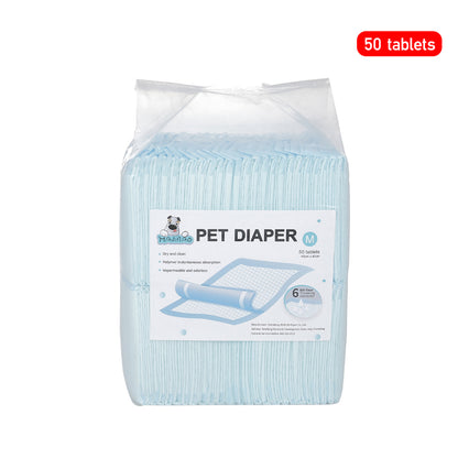 M-Size Disposable Training Pads for Puppies & Cats – 50-Pack, Quick Absorbency