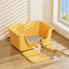 Large Anti-Splash Cat Litter Box with Mat and Scoop – Easy Access & Mess-Free Design