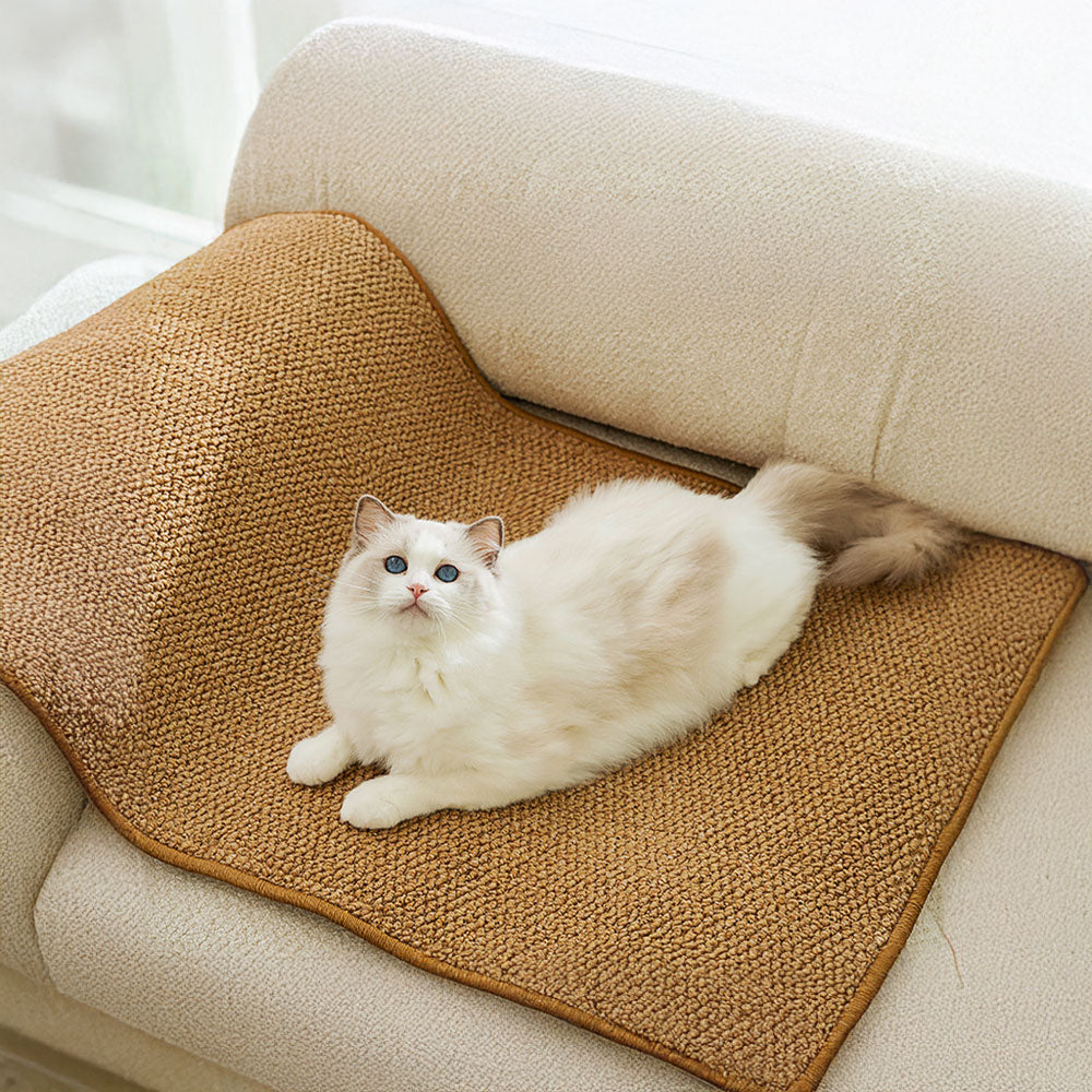 Non-Slip Pseudo-Sisal Cat Scratching Mat – Versatile Floor Protector and Play Pad for Pets