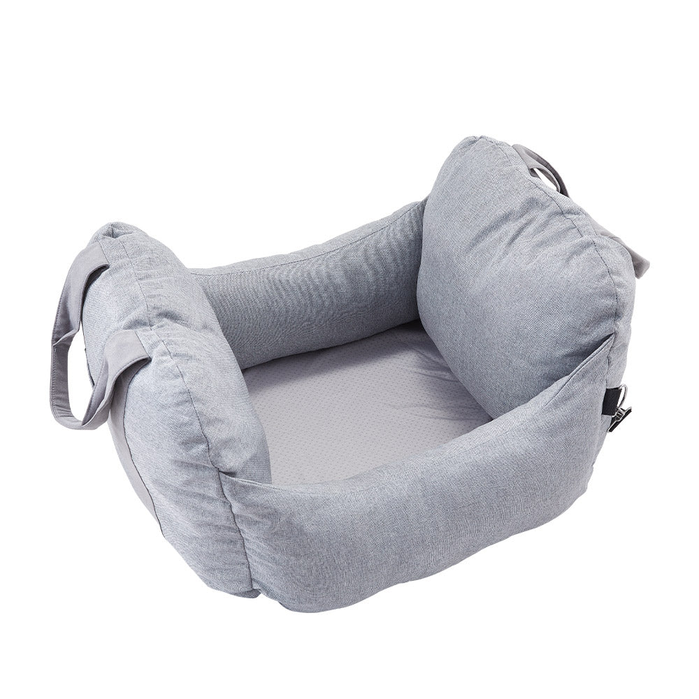 Travel Pet Car Seat – Light Grey, Washable & Durable
