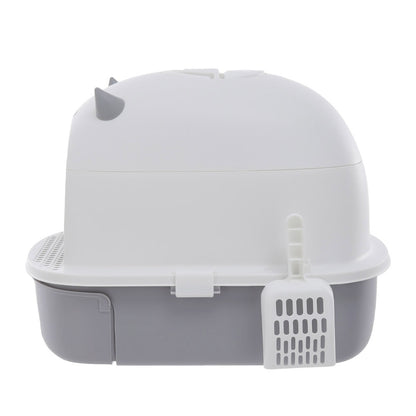 Little Devil Design Enclosed Cat Litter Box – Privacy, Easy Access, and Mess-Free