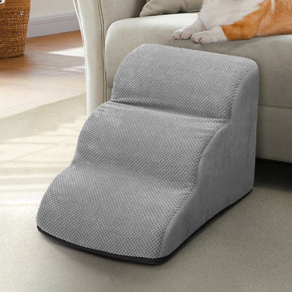 Non-Slip Pet Stairs with Removable Cover – Comfortable & Stable for Small Dogs